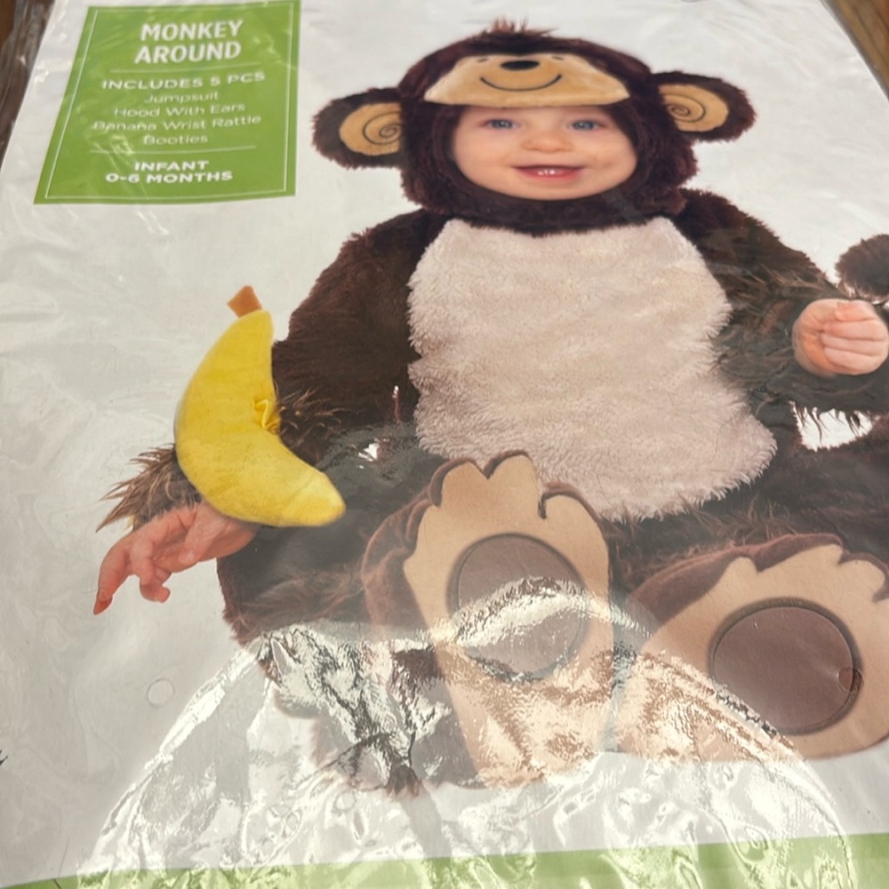 Baby infant monkey fur baby Halloween costume 0- 6 months